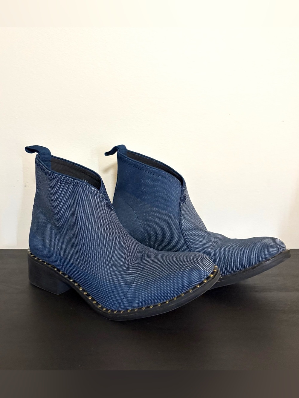 Charleston Shoe Company Barcelona Boot Blue Denim Stripe